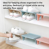 5pcs Double Layer Shoe Rack Simple Storage Organizer Space Saving Shoe Holder - Pink