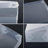 20x Clear Shoe Storage Box Foldable Stackable Plastic Shoe Boxes