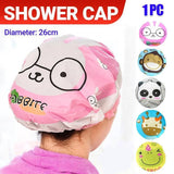 Reusable Women Girls Hair Wrap Waterproof Shower Bath Shower Cap Hat - Panda