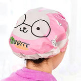 Reusable Women Girls Hair Wrap Waterproof Shower Bath Shower Cap Hat - Panda