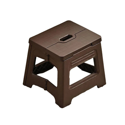 Portable Adjustable Folding Plastic Stool Retractable Outdoor Fishing Chair - Brown