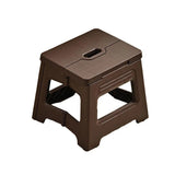 Portable Adjustable Folding Plastic Stool Retractable Outdoor Fishing Chair - Brown