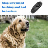 Dog Whistle and Clicker Set for Training Stop Barking Obedience Tool Combo - Sky Blue
