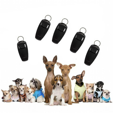 Dog Whistle and Clicker Set for Training Stop Barking Obedience Tool Combo - Sky Blue