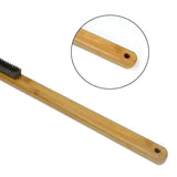 Long Handle Pizza Oven Brush Steel Wire BBQ Grill Cleaner with Scraper 57.5cm