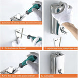 Stainless Steel Wall Mounted Soap Dispenser Hotel Bathroom Sanitizer Bottle - 800ML