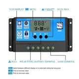 20A Solar Charge Controller 12V 24V LCD 2 USB Ports Lead-Acid Regulator