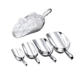 4 Sizes Aluminum Alloy Ice Shovel Flour Rice Scoop Multipurpose Kitchen Tool - S