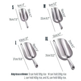 4 Sizes Aluminum Alloy Ice Shovel Flour Rice Scoop Multipurpose Kitchen Tool - S