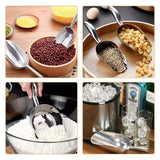 4 Sizes Aluminum Alloy Ice Shovel Flour Rice Scoop Multipurpose Kitchen Tool - S