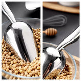 4 Sizes Aluminum Alloy Ice Shovel Flour Rice Scoop Multipurpose Kitchen Tool - S