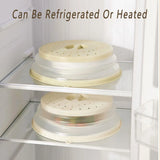 Multifunctional Microwave Oven Food Cover Heat Resistant Folding Splash Guard - Grey
