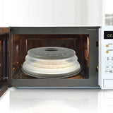 Multifunctional Microwave Oven Food Cover Heat Resistant Folding Splash Guard - Grey