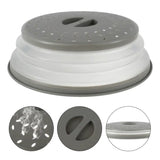 Multifunctional Microwave Oven Food Cover Heat Resistant Folding Splash Guard - Grey