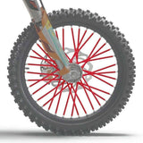 72PCS Wheel Spoke Wrap Sleeves Mountain Bike Bicycle Mtb Wraps Skins Covers - Pink