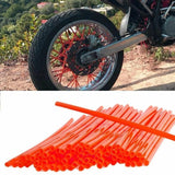 72PCS Wheel Spoke Wrap Sleeves Mountain Bike Bicycle Mtb Wraps Skins Covers - Pink