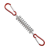 1-15PCS Outdoor Camping Tent Spring Wind Rope Buckle Fix Hook Buckles Silver Red - 1pair