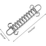 1-15PCS Outdoor Camping Tent Spring Wind Rope Buckle Fix Hook Buckles Silver Red - 1pair