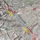 1-15PCS Outdoor Camping Tent Spring Wind Rope Buckle Fix Hook Buckles Silver Red - 1pair