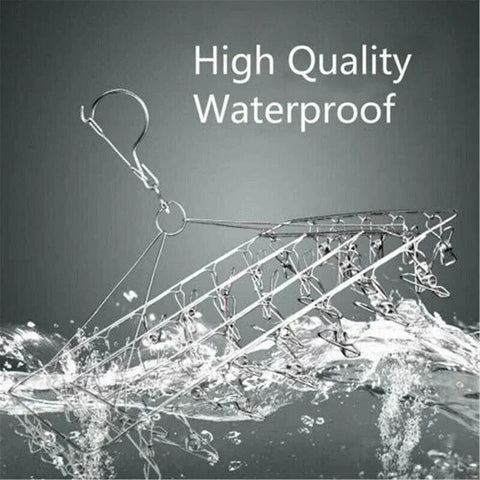 30/40/55 Pegs Stainless Steel Laundry Sock Underwear Clothes Dryer Rack Hanger - 40Pegs