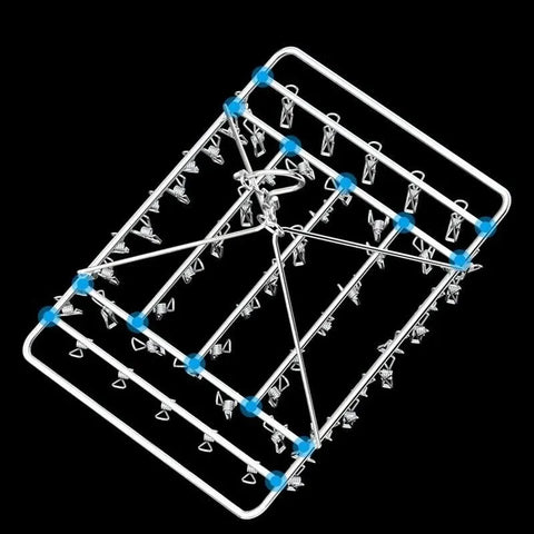 30/40/55 Pegs Stainless Steel Laundry Sock Underwear Clothes Dryer Rack Hanger - 40Pegs
