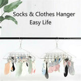 30/40/55 Pegs Stainless Steel Laundry Sock Underwear Clothes Dryer Rack Hanger - 40Pegs