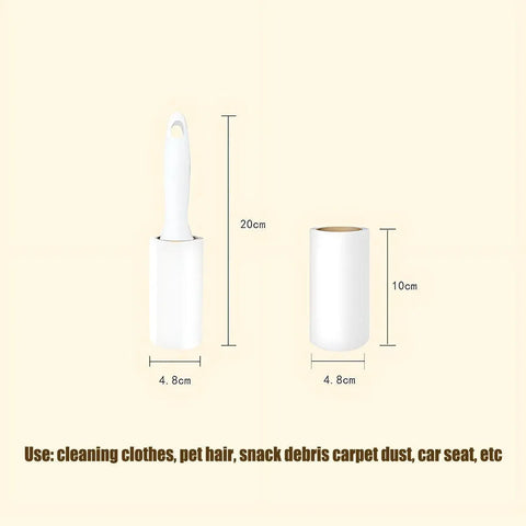 Lint Roller With Refills Sticky Remover Pet Dog Hair Clothes Sofa Dust Cleaning