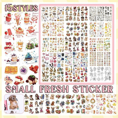 15-Style Creative Student Graffiti Sticker Set Small Fresh Sticker - F-Rabbit