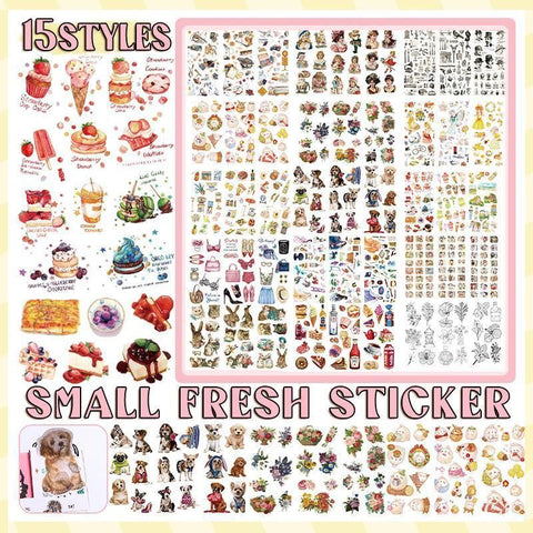 15-Style Creative Student Graffiti Sticker Set Small Fresh Sticker - F-Rabbit