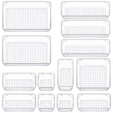 Transparent Plastic Drawer Organiser Set Multifunctional Desktop Storage Box - 13PCS