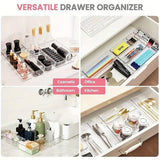 Transparent Plastic Drawer Organiser Set Multifunctional Desktop Storage Box - 13PCS