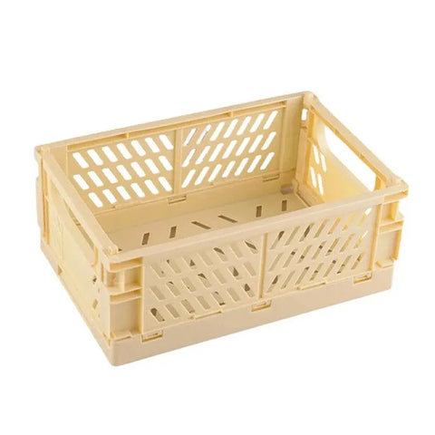 4PCS Collapsible Plastic Storage Box Desktop Organizer Basket Storage Container