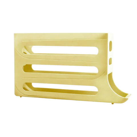 Automatic Scrolling Egg Holder 2/4-Tier Storage Box Container for Refrigerator - Cream (4-Tier)