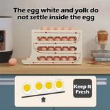 Automatic Scrolling Egg Holder 2/4-Tier Storage Box Container for Refrigerator - Grey (4-Tier)