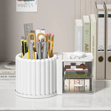 Rotating Cosmetic Pen Holder Dustproof Waterproof Storage Box Sanitary Organizer - Pink