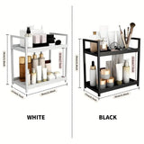 Multi-layer Cosmetic Storage Rack Desktop Organizer for Bathroom Dormitory Use - Black