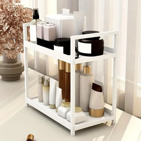 Multi-layer Cosmetic Storage Rack Desktop Organizer for Bathroom Dormitory Use - Black