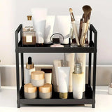 Multi-layer Cosmetic Storage Rack Desktop Organizer for Bathroom Dormitory Use - Black