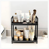 Multi-layer Cosmetic Storage Rack Desktop Organizer for Bathroom Dormitory Use - Black
