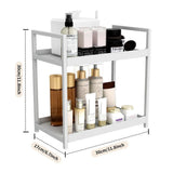 Multi-layer Cosmetic Storage Rack Desktop Organizer for Bathroom Dormitory Use - Black