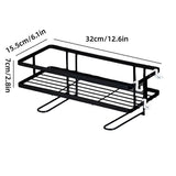Storage Rack 1Tier Space Saver Over The Toilet Steel Bathroom Shelf Organizer - White