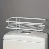 Storage Rack 1Tier Space Saver Over The Toilet Steel Bathroom Shelf Organizer - White
