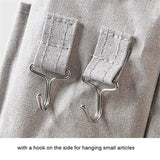 Hanging Bedside Storage Caddy with Pockets for Bunk Bed Dorm Couch Organizing - White