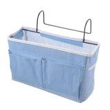 Hanging Bedside Storage Caddy with Pockets for Bunk Bed Dorm Couch Organizing - Blue