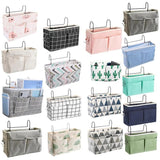 Hanging Bedside Storage Caddy with Pockets for Bunk Bed Dorm Couch Organizing - Blue