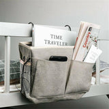 Hanging Bedside Storage Caddy with Pockets for Bunk Bed Dorm Couch Organizing - Dark Grey