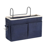 Hanging Bedside Storage Caddy with Pockets for Bunk Bed Dorm Couch Organizing - Navy