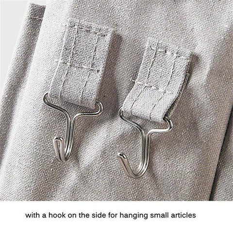 Hanging Bedside Storage Caddy with Pockets for Bunk Bed Dorm Couch Organizing - Light Pink