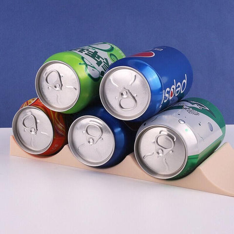 Fridge Organiser Wine Beer Stacking Bottle Rack Kitchen Space Saving Can Holder - Dark Blue