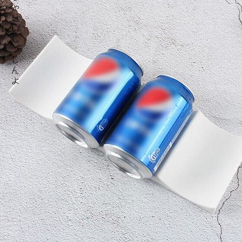 Fridge Organiser Wine Beer Stacking Bottle Rack Kitchen Space Saving Can Holder - Dark Blue